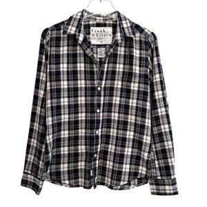 Frank & Eileen Barry Shirt Size Small‎ Navy Plaid Button Up Long Sleeve Gorpcore